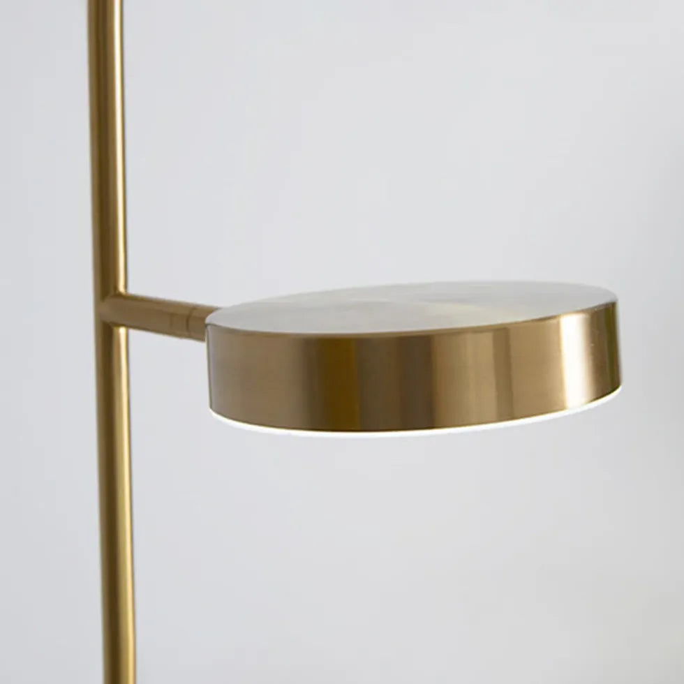 Doppelköpfige Goldscheibe moderne minimalistische Stehlampe