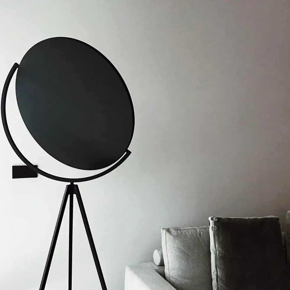 White Living Room Circular Tripod Floor Lamp