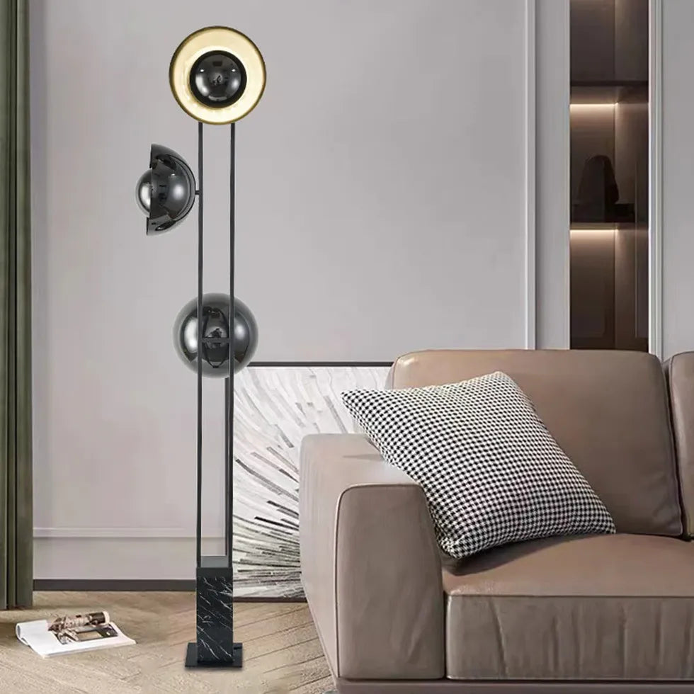 Color Block Multilayer Hemispherical Modern Floor Lamp