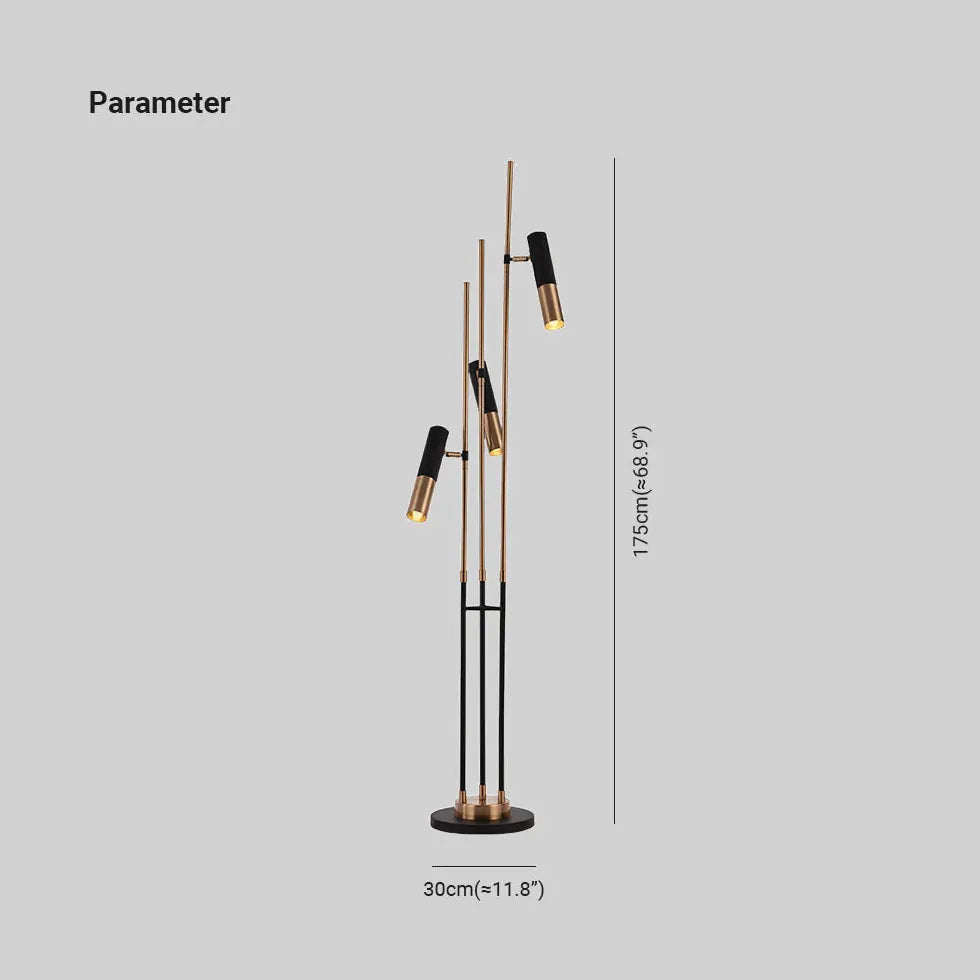 Dreiköpfige Spotlight moderne Stehlampe