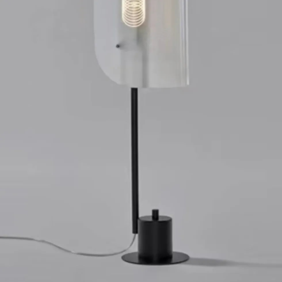 Transparente zylindrische minimalistische hohe Stehlampe