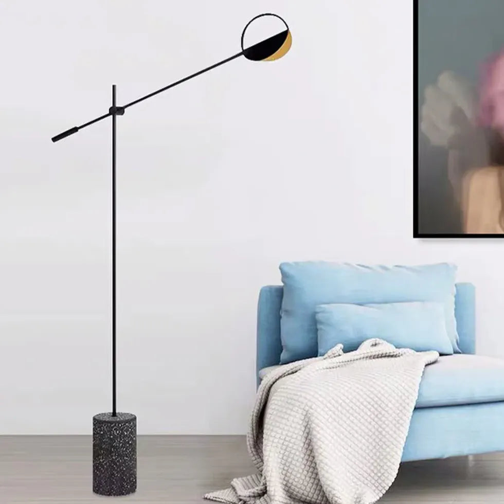 Schwarz minimalistische moderne Faltstehlampe