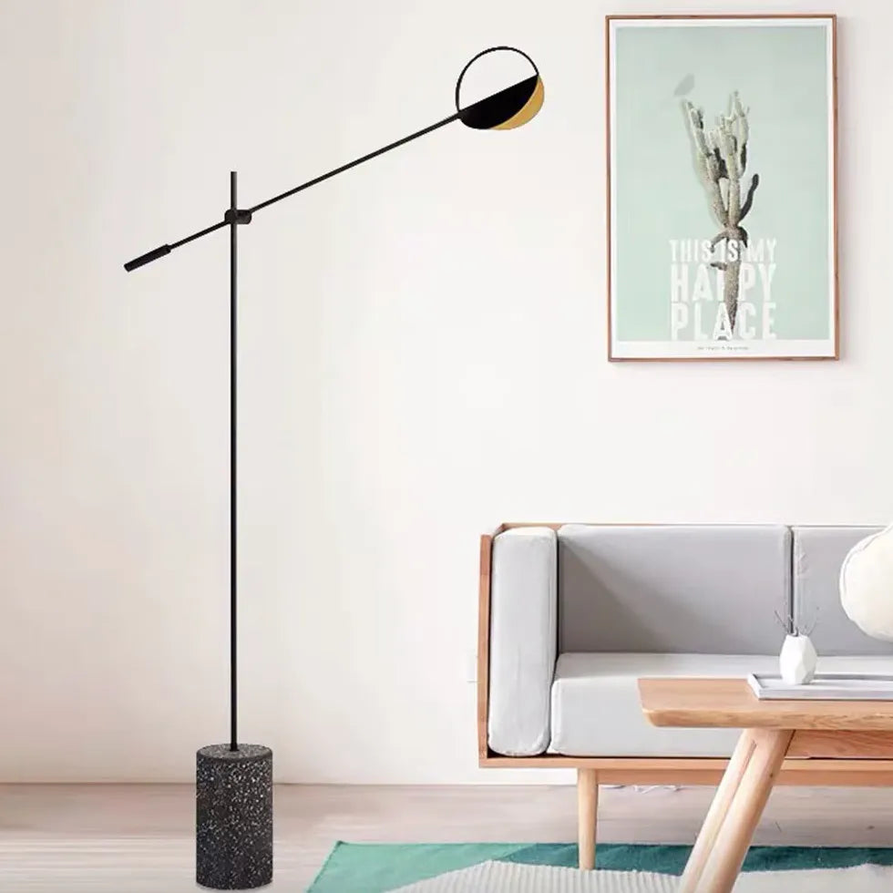 Schwarz minimalistische moderne Faltstehlampe