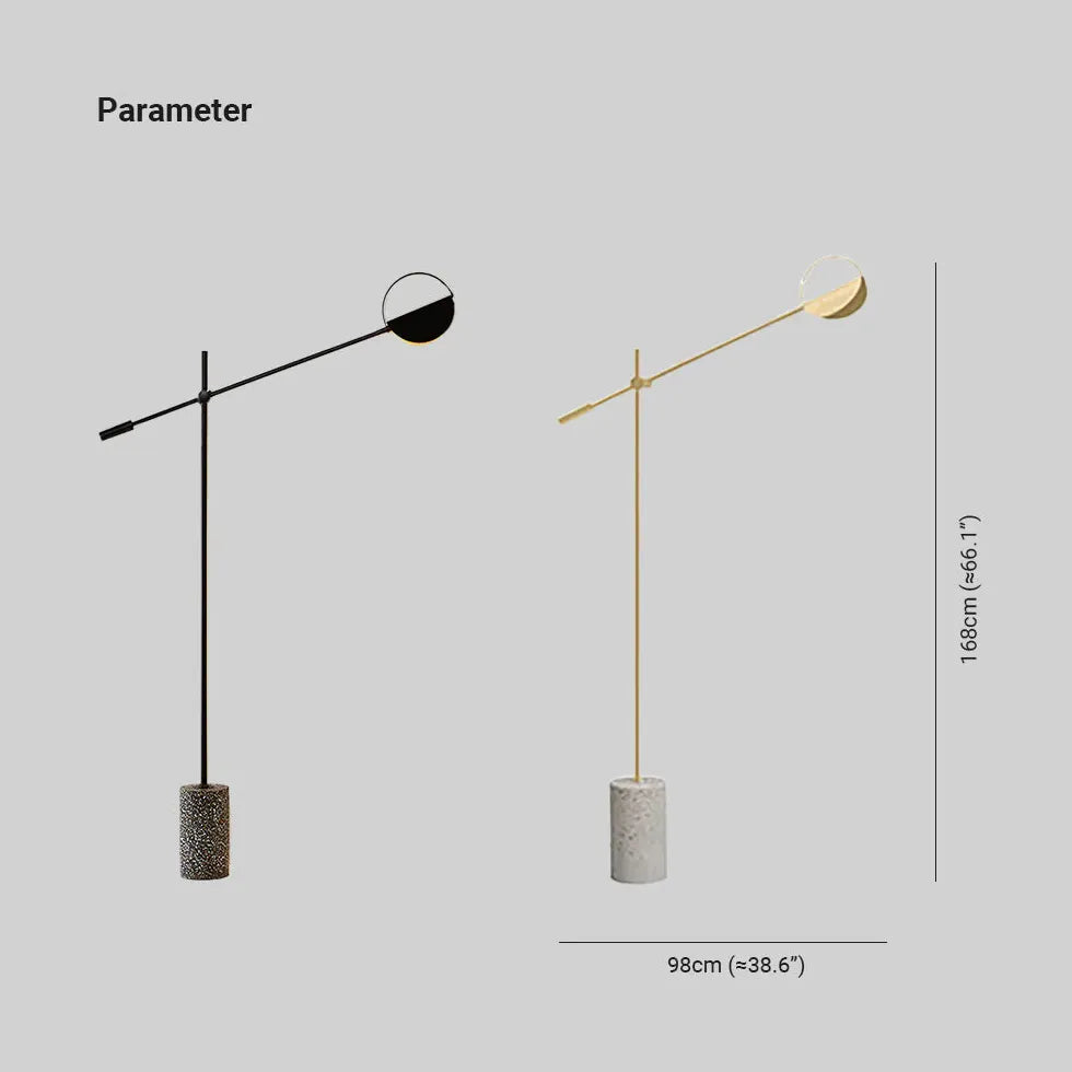 Schwarz minimalistische moderne Faltstehlampe