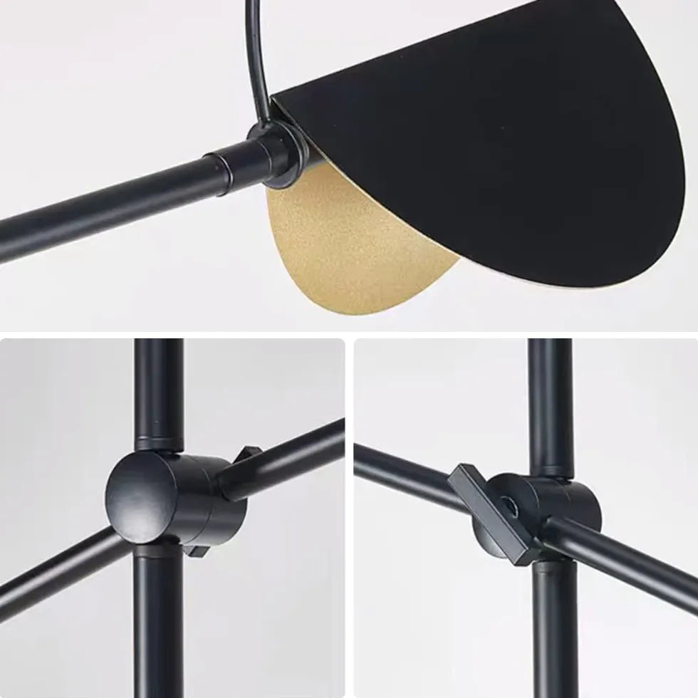 Schwarz minimalistische moderne Faltstehlampe