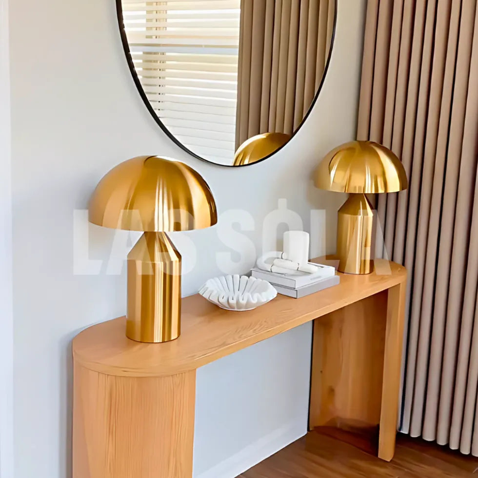 Gold Pilzdesign moderne Tischlampe