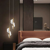 Streamline Spiral Bedroom Gold Pendant Light