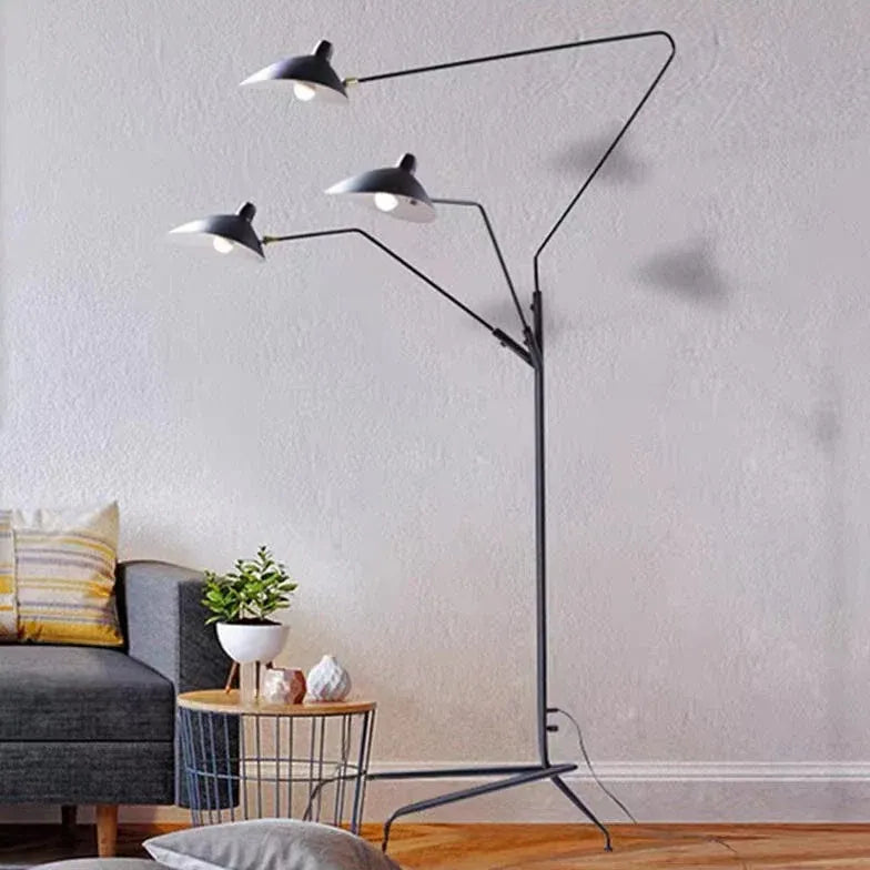 Black Slender Triangular Floor Lamp