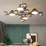Schwarz goldene Hängelampe nordisch modern und luxuriös - Clowas.de
