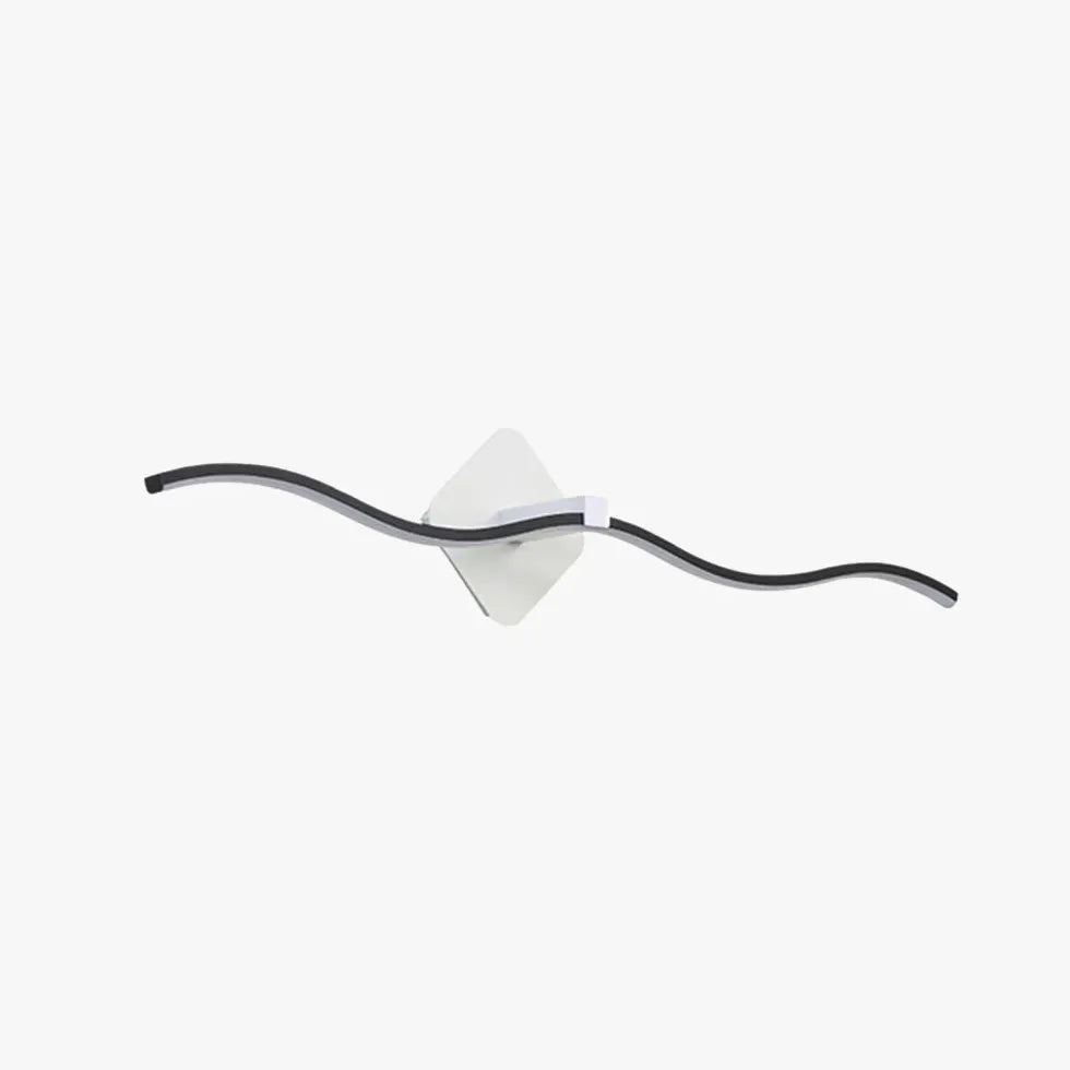 Schwarze Wandleuchten mit wellenförmigem minimalistischem Design - Clowas.de