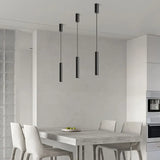 Schwarze zylindrische Pendelleuchte Nachttisch im minimalistischen nordischen Stil - Clowas.de