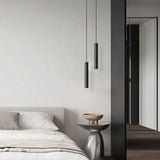 Schwarze zylindrische Pendelleuchte Nachttisch im minimalistischen nordischen Stil - Clowas.de