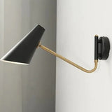 schwenkbare wandleuchte mit gelenkarm schwarz modernes Design - Clowas.de