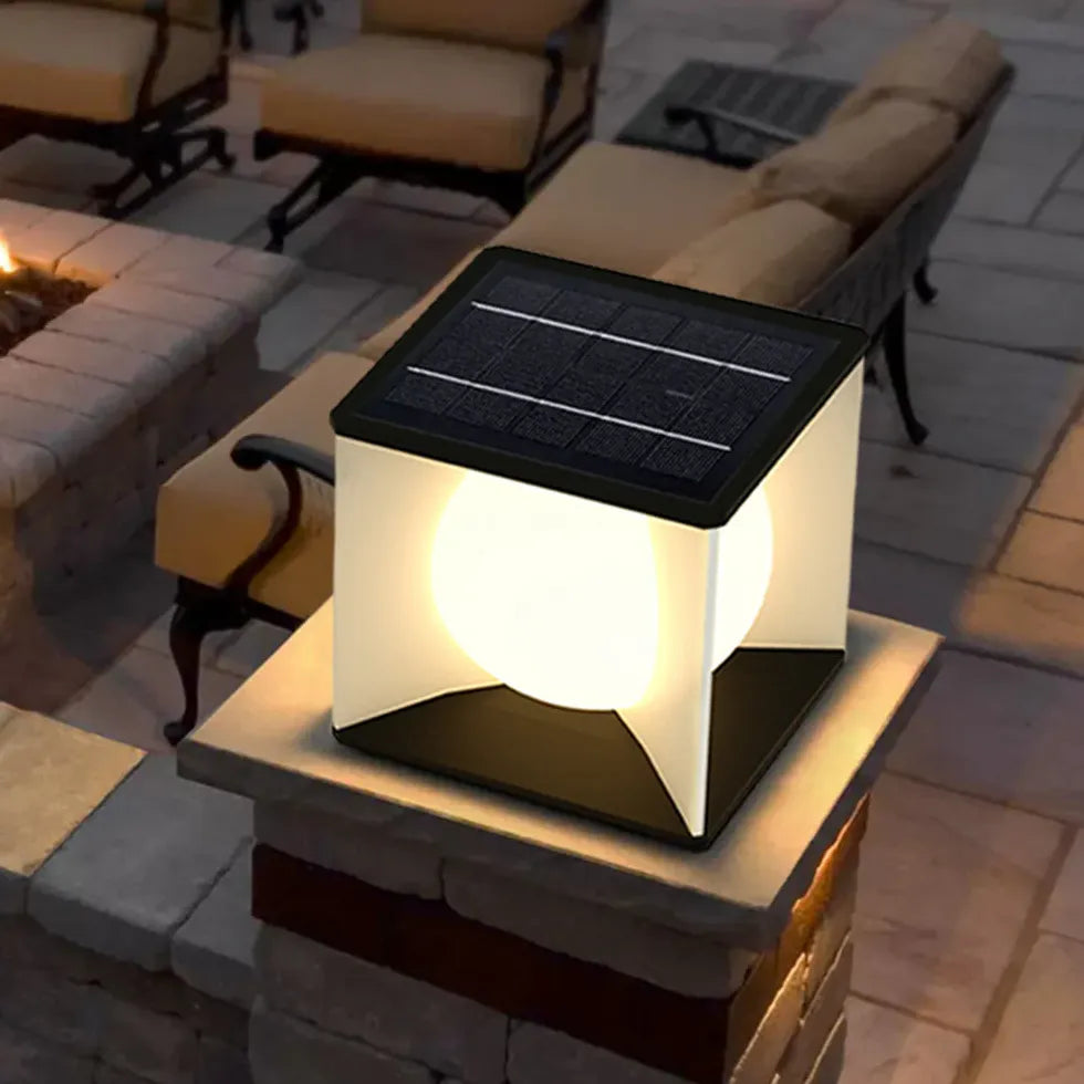 sgartenlampe kugel solar moderne würfelform für den außenbereich - Clowas.de