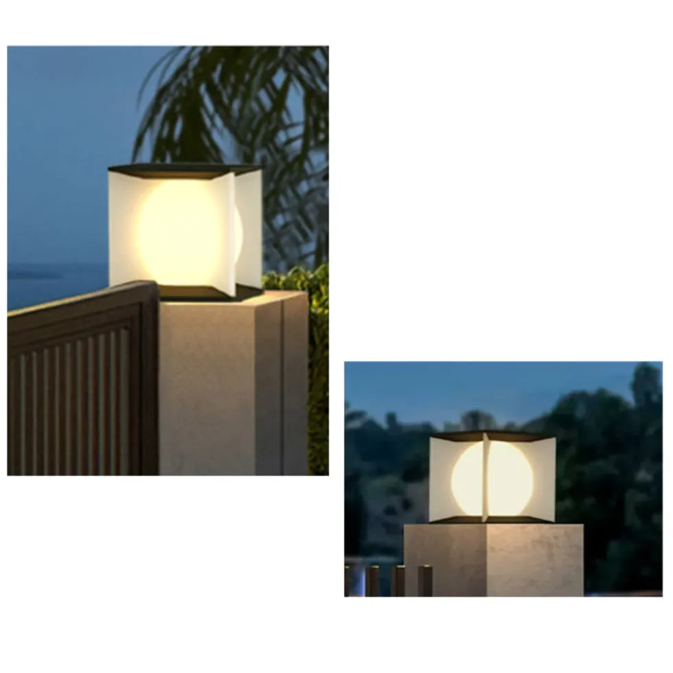 sgartenlampe kugel solar moderne würfelform für den außenbereich - Clowas.de