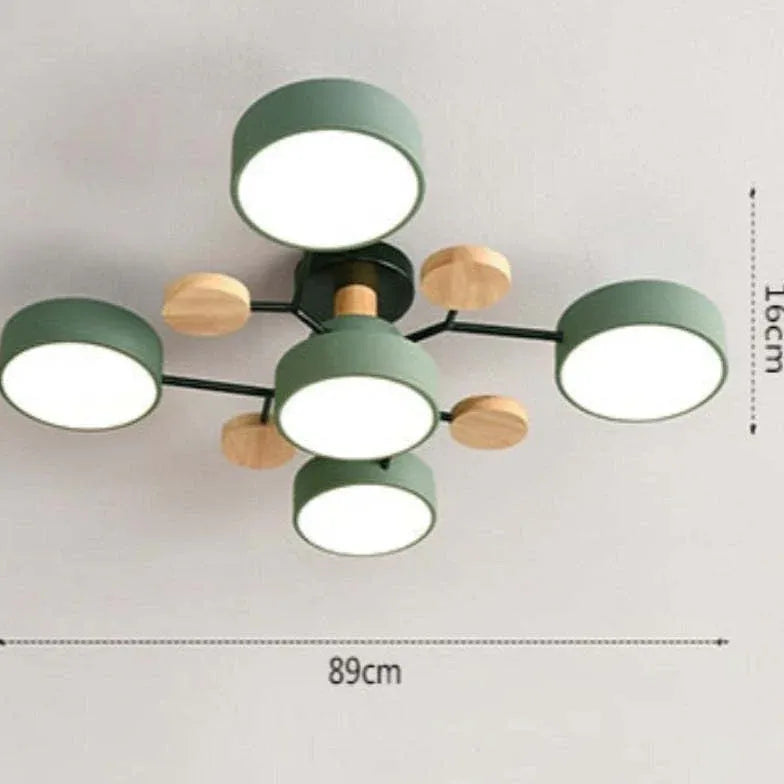 Green Bracket Modern Flush Ceiling Lights