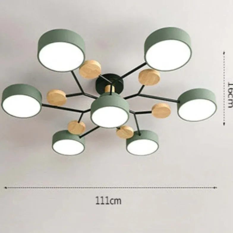 Green Bracket Modern Flush Ceiling Lights