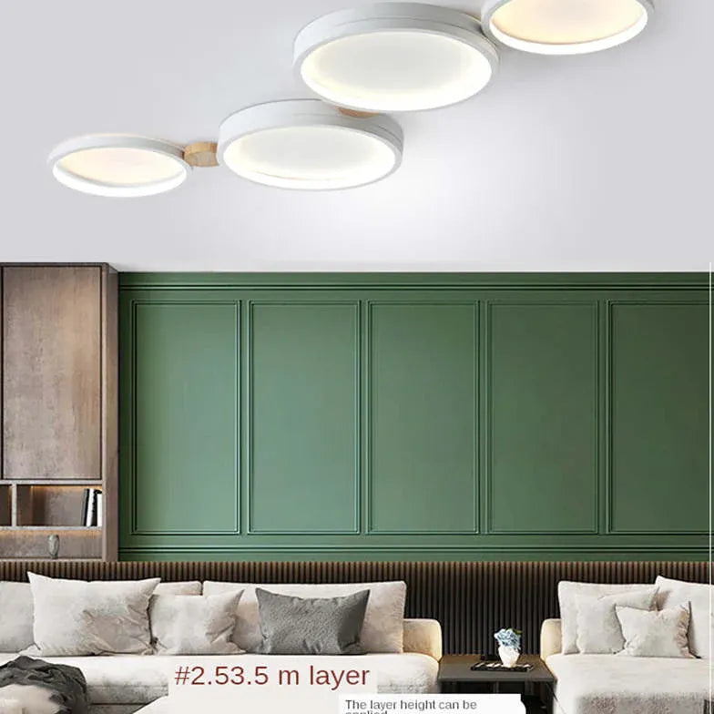 Green Plane LED Modern Flush Ceiling Lights