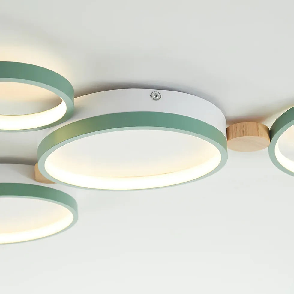 Green Plane LED Modern Flush Ceiling Lights