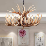 Faux Antler Vintage Candle Holder Chandelier