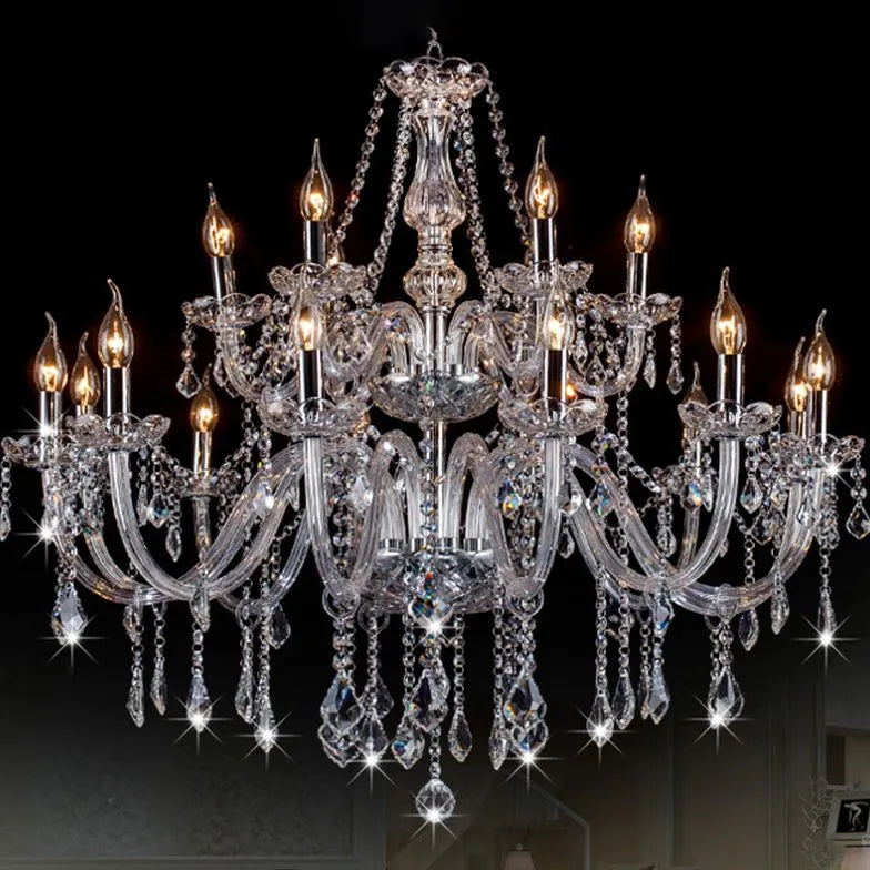 Glass Candle Holders Elegant Vintage Chandelier