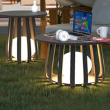 Stehlampe mit Tisch Ablage für eine moderne Terrasse - Clowas.de