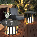 Stehlampe mit Tisch Ablage für eine moderne Terrasse - Clowas.de
