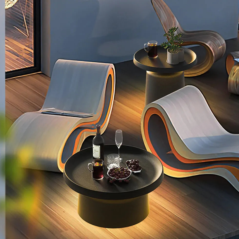 Stehlampe mit Tisch schwarz moderne Garten Einrichtung - Clowas.de