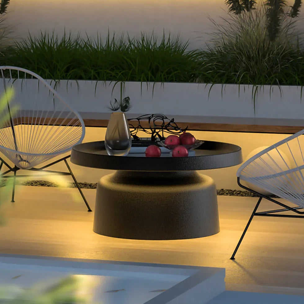 Stehlampe mit Tisch schwarz moderne Garten Einrichtung - Clowas.de
