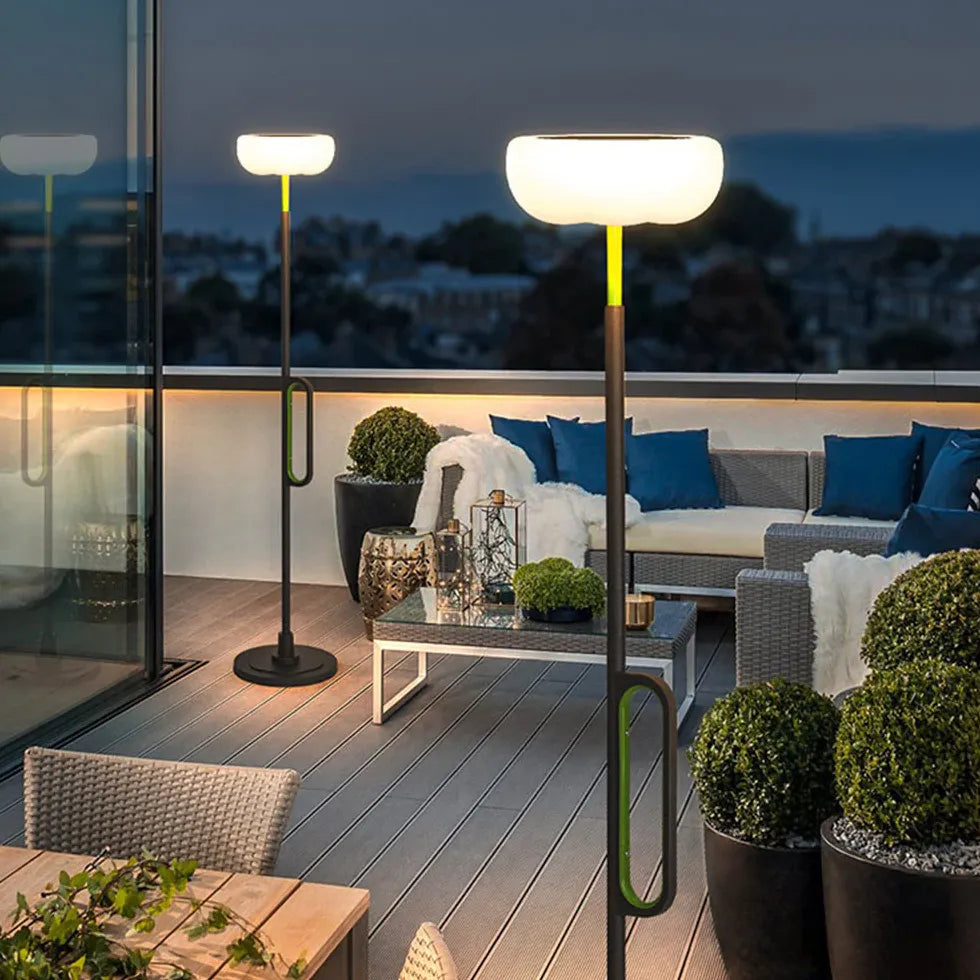 Stehlampe Schirm Weiß Moderne Gartenbeleuchtung Design - Clowas.de