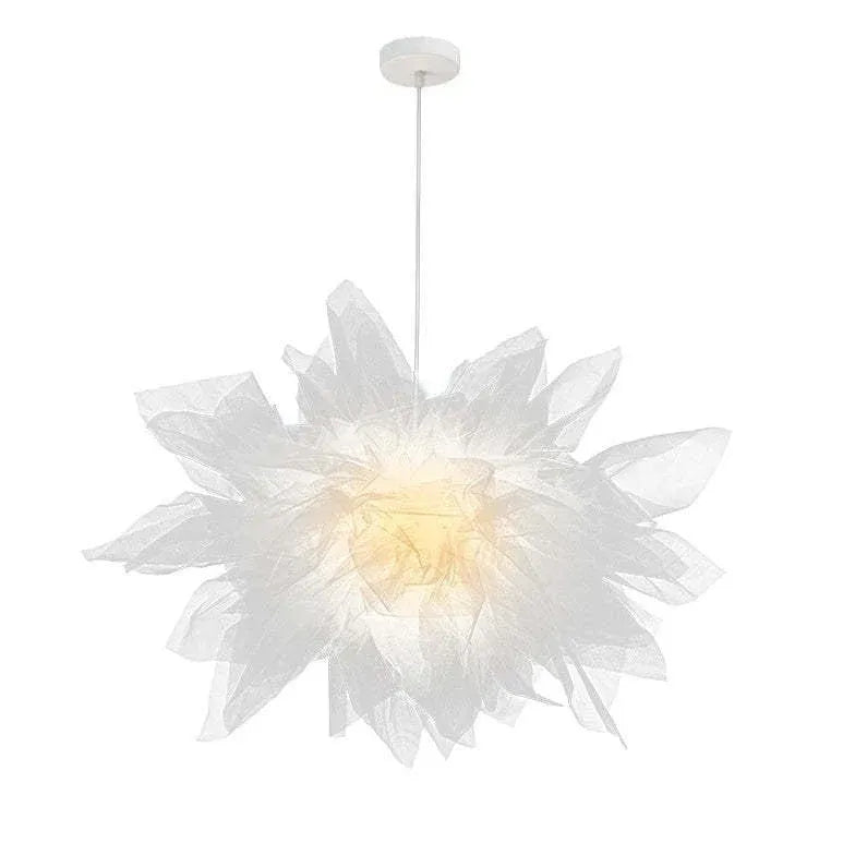 Stoff Pendelleuchte Weiß Nordisch Modern Design - Clowas.de
