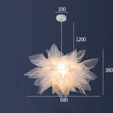 Stoff Pendelleuchte Weiß Nordisch Modern Design - Clowas.de