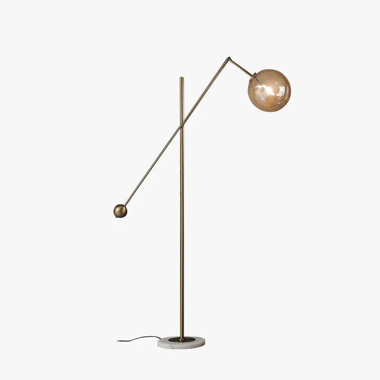 Sphere Long-Arm Minimalist Metal Floor Lamp