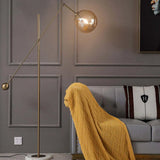 Sphere Long-Arm Minimalist Metal Floor Lamp