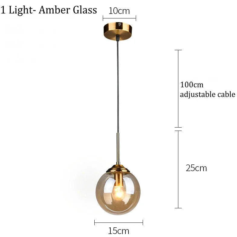 Semi-Transparent Glass Single-Head Minimalist Pendant Light