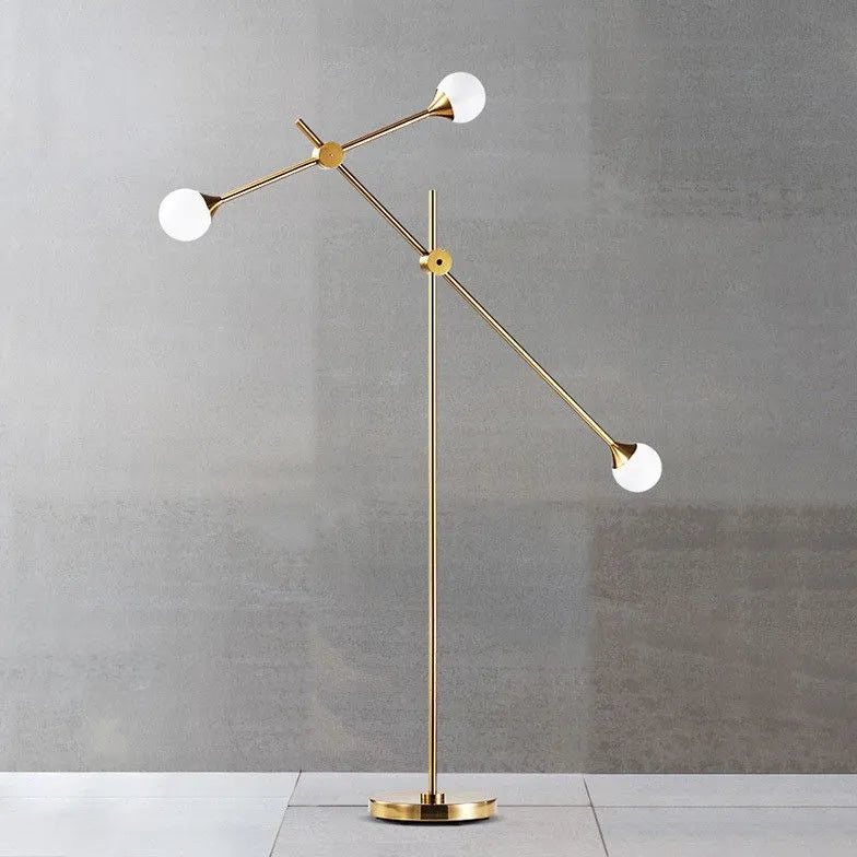 Multi-Arm Gold Modern minimalistische Stehlampe