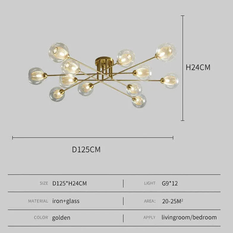 Pendelleuchte Glas Metall für nordischen Wohnstil modern schlicht