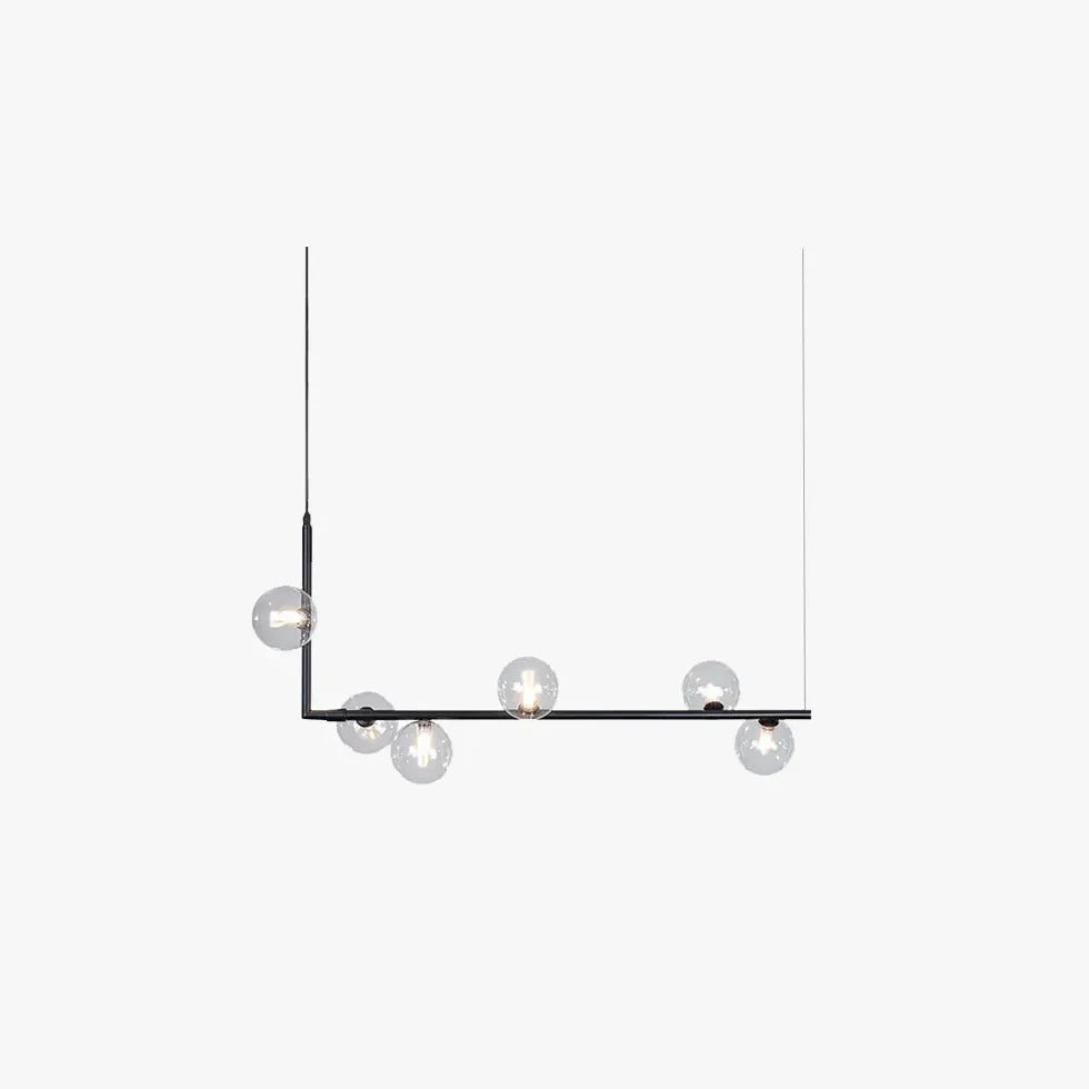 Linear Glass Ball Minimalist Pendant Light