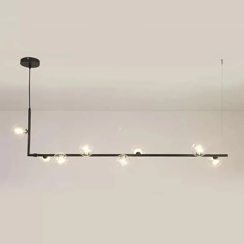 Linear Glass Ball Minimalist Pendant Light