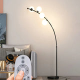 White Multi-Ball Arched Modern Floor Lamp