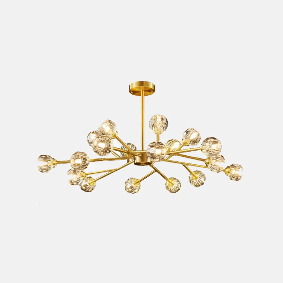 Gold Glass Radial for Dining Room Chandelier