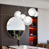 Ring-Shaped Multi Glass Ball Minimalist Chandelier