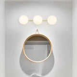 Gold Glass Round Bathroom Wall Lights