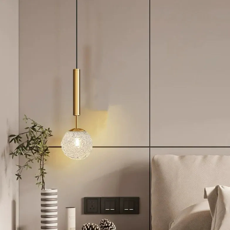 Single Head Glass Ball Minimalist Pendant Light