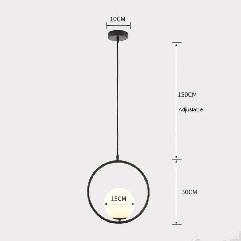 Pendelleuchte Weiß Rund im nordischen modernen Design