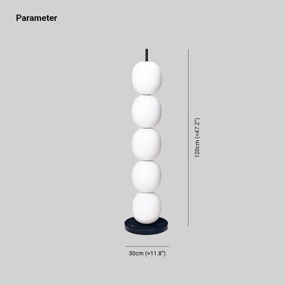 Weiße Multi-Ball-gestapelte moderne Stehlampe