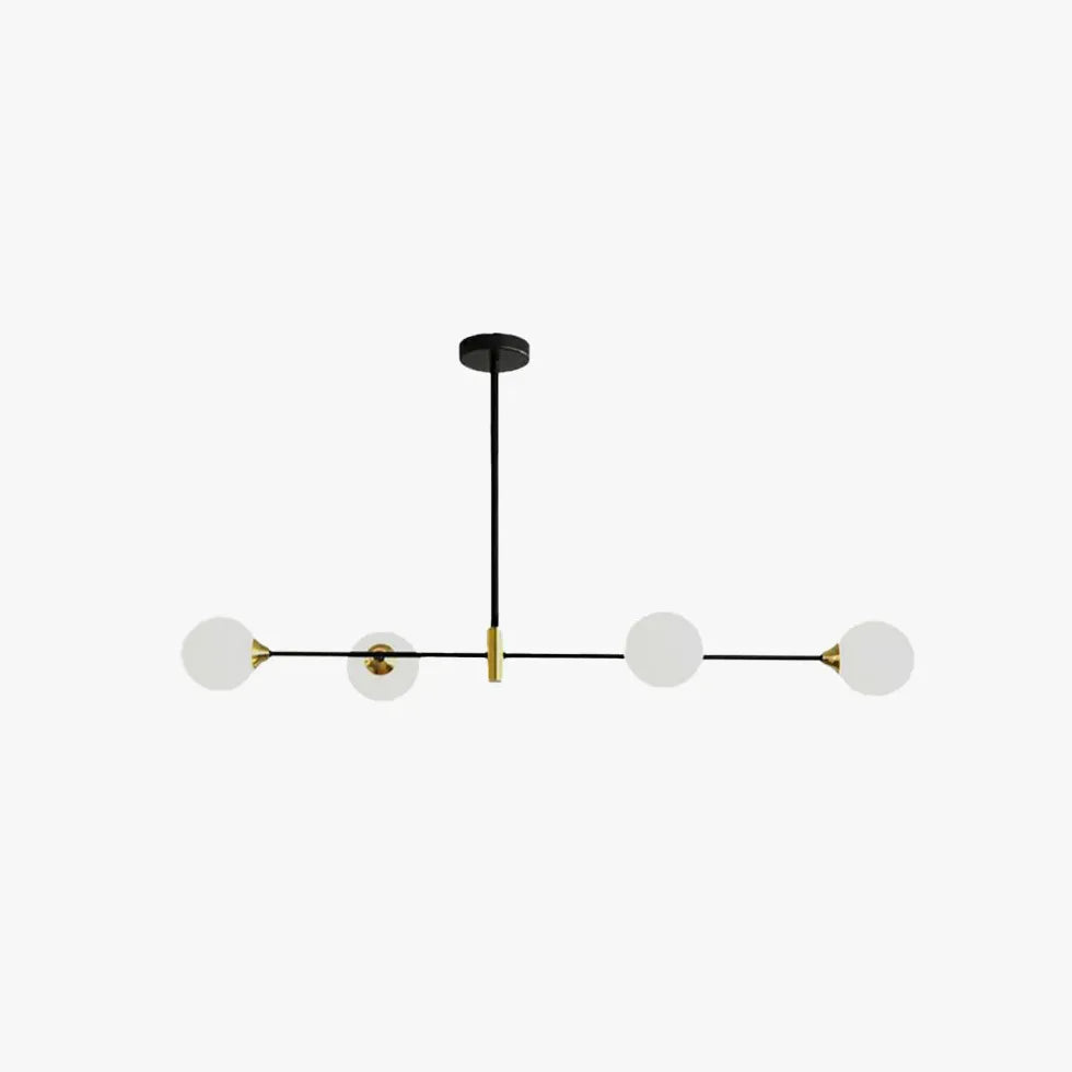 Clear Round Glass Ball Linear Pendant Light