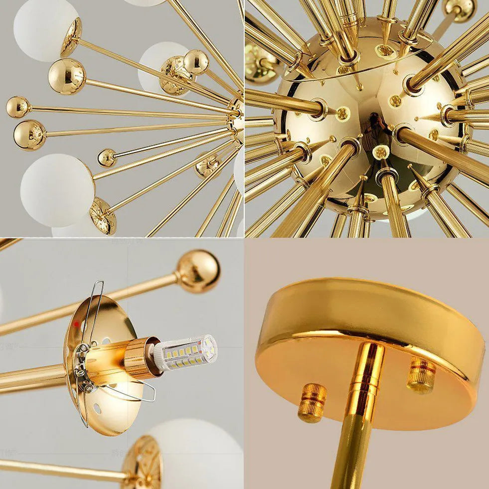 Star Radiation Modern Gold Chandelier