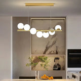 Round Glass Ball Linear Pendant Light