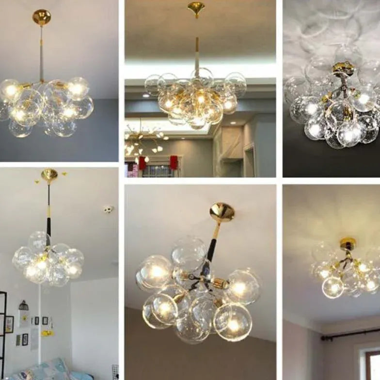 Transparent Glass Bubble Artistic Chandelier